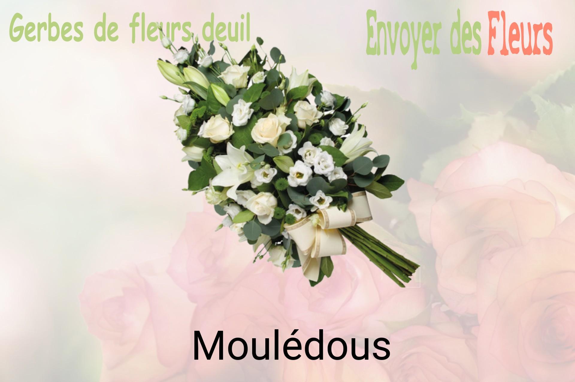 Gerbe de fleurs de deuil livrée à Moulédous